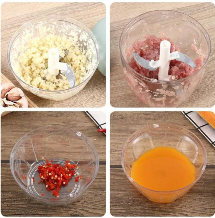 Manual Chopper / Speedy Chopper / Hand Chopper / Food Processor (900ML with 5 Blades / 500ML with 3 Blades)