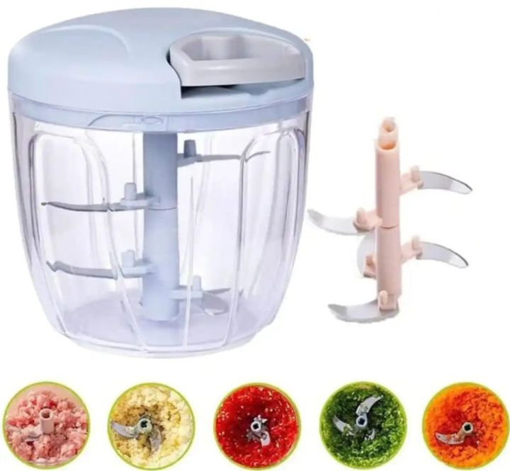 Manual Chopper / Speedy Chopper / Hand Chopper / Food Processor (900ML with 5 Blades / 500ML with 3 Blades)